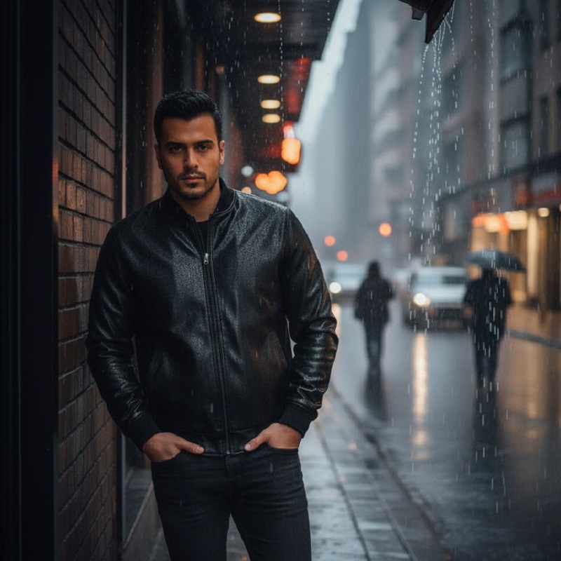 کاپشن چرم مردانه مدل Artim